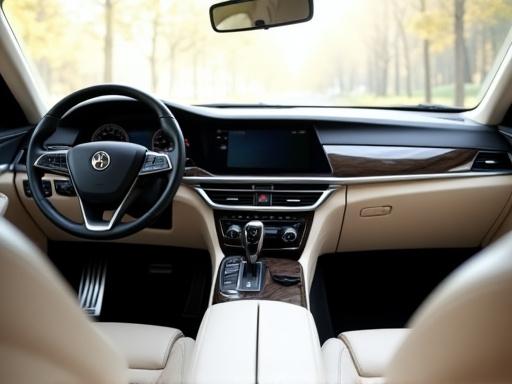 Pristine and clean luxury car interior after detailing. 512x384